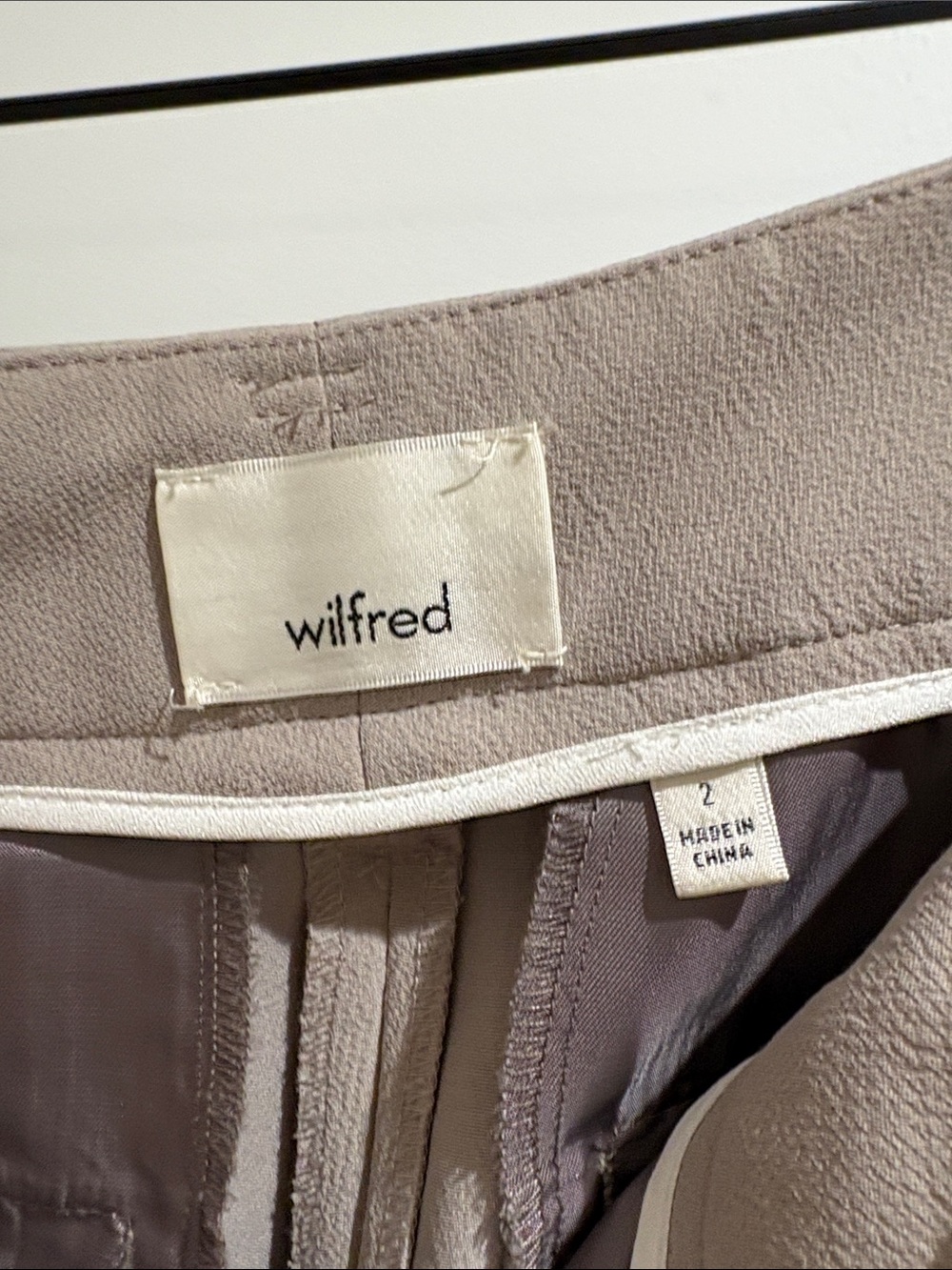 Wilfred Neutral Tie-Waist Straight Leg Trousers - Picture 3 of 3